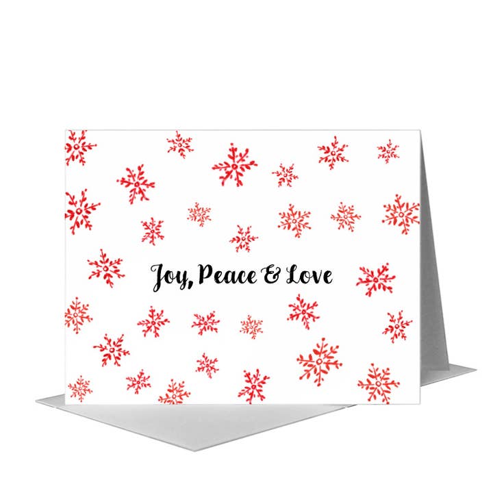 Trio de Flocos de Neve, Cartão de Felicitações (#7505A) por atacado de Printed Canvas