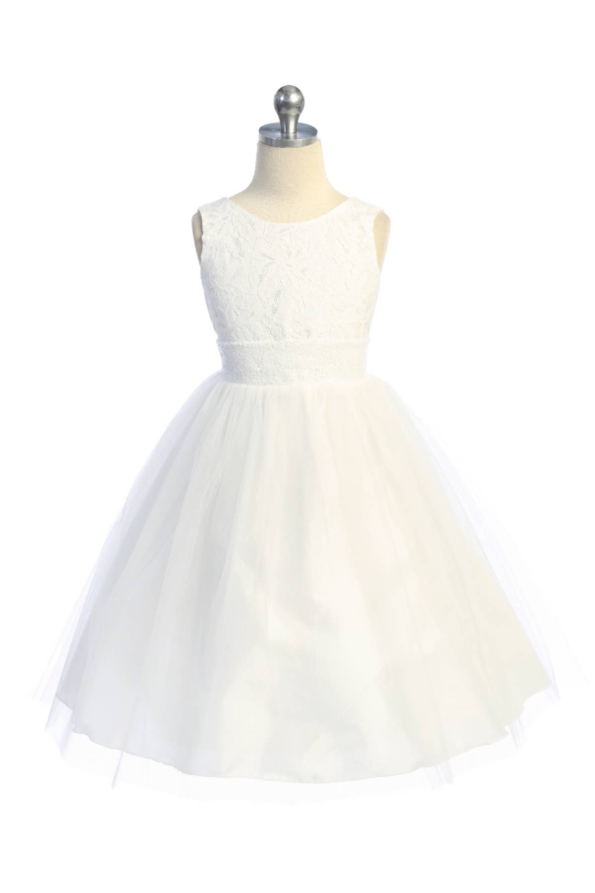 Kid's Dream - Vente Robe – enfant - Robe Fille Sans Manches en Dentelle à Paillettes avec Dos en V & Nœud2