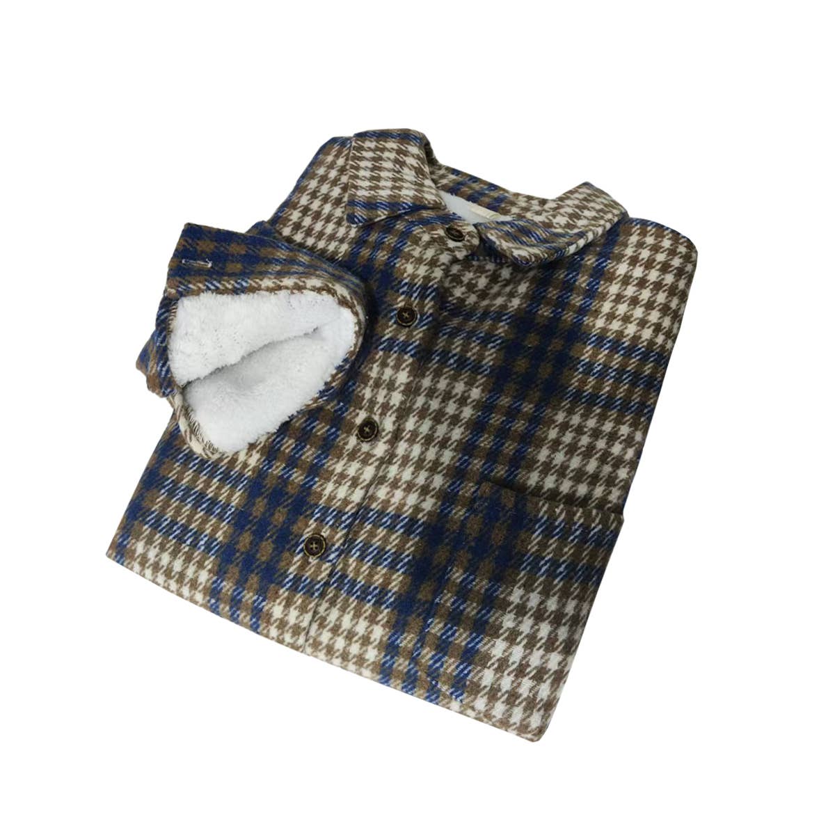 Rosa Clothing - Wholesale Shirt Jacket/Shacket - Women's - Plaid warm fleece lined button shirt jacket Shacket31