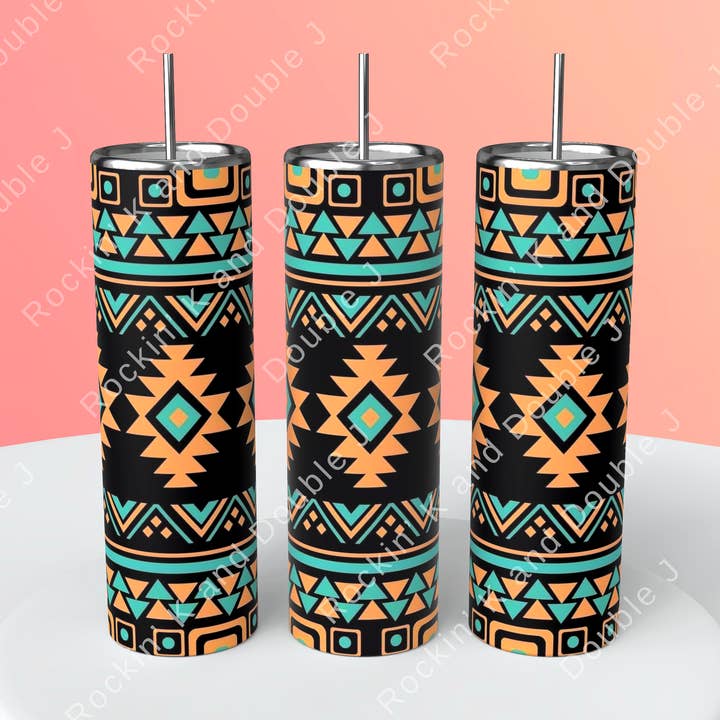 Mehrfarbiger aztekischer Becher für den Großhandel von Rockin K and Double J