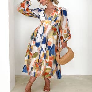 Aurora Floral Long Sleeve Maxi Dress – Inherit Co.