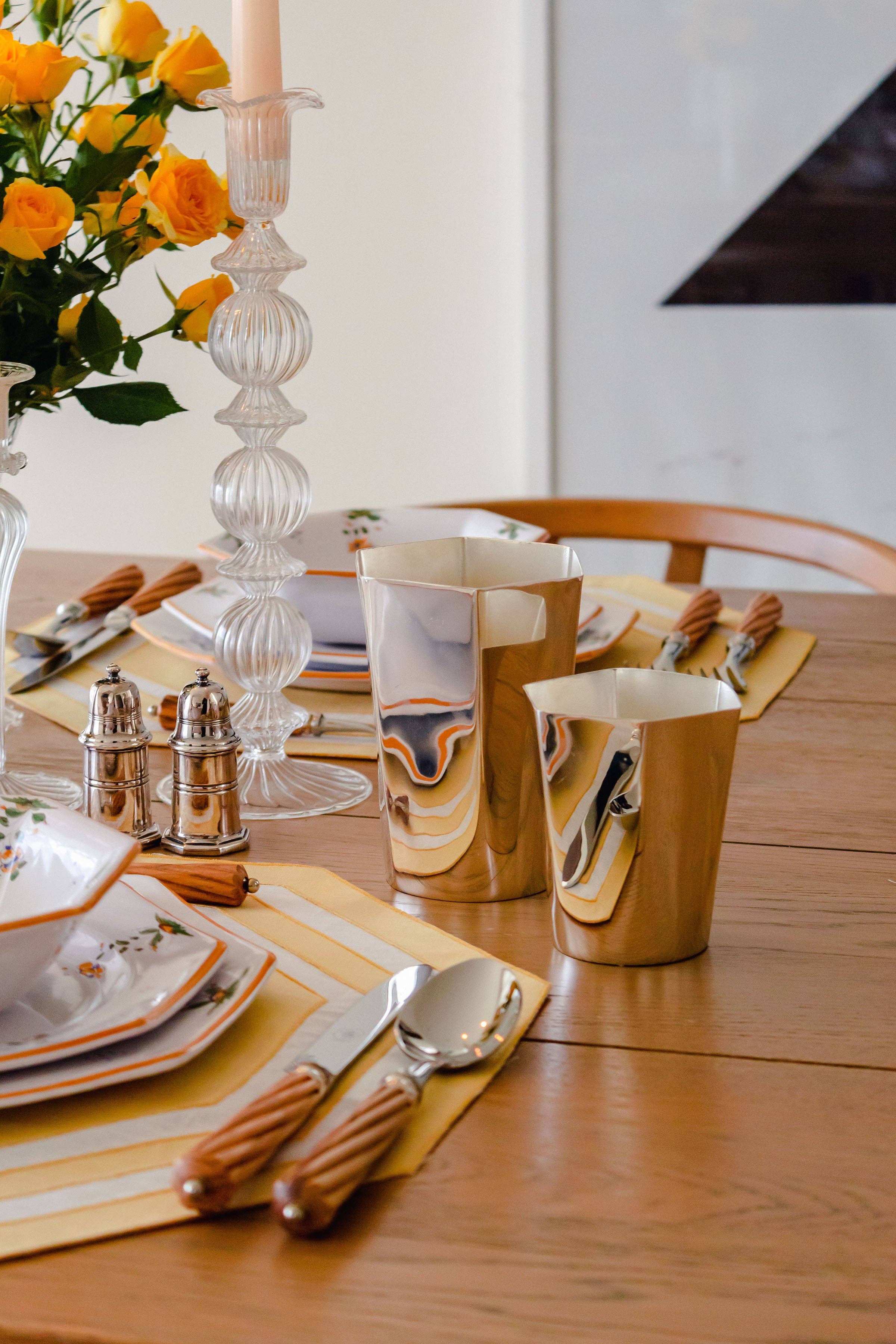 ESENCIAL HOGAR - Wholesale Drinking Glass/Cup - Hexagon Silver-Plated Small Tumbler4