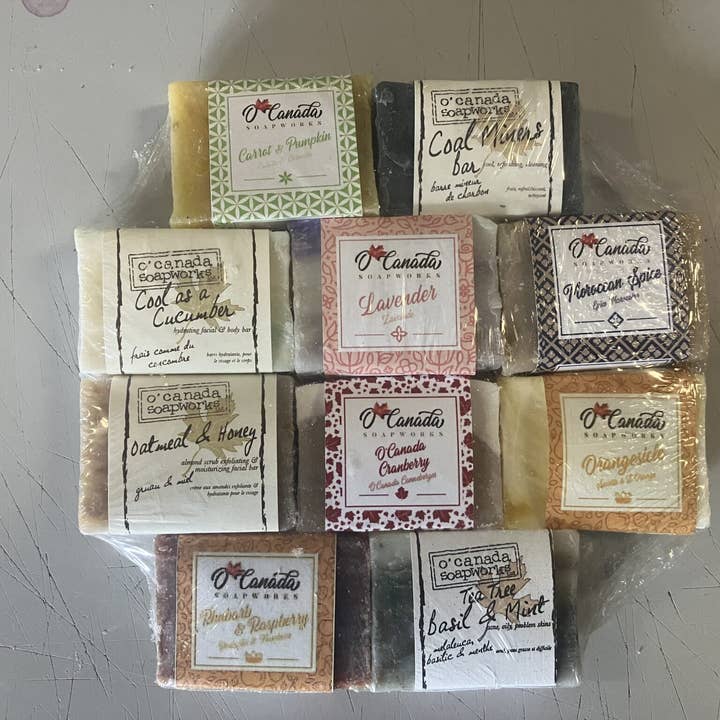 Mini-Seifen - 10er-Pack für den Großhandel von O'Canada Soapworks Inc