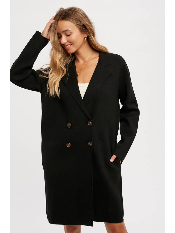 Bluivy - Wholesale Coat - Women's - CLASSIC DOUBLE BREASTED COATIGAN
