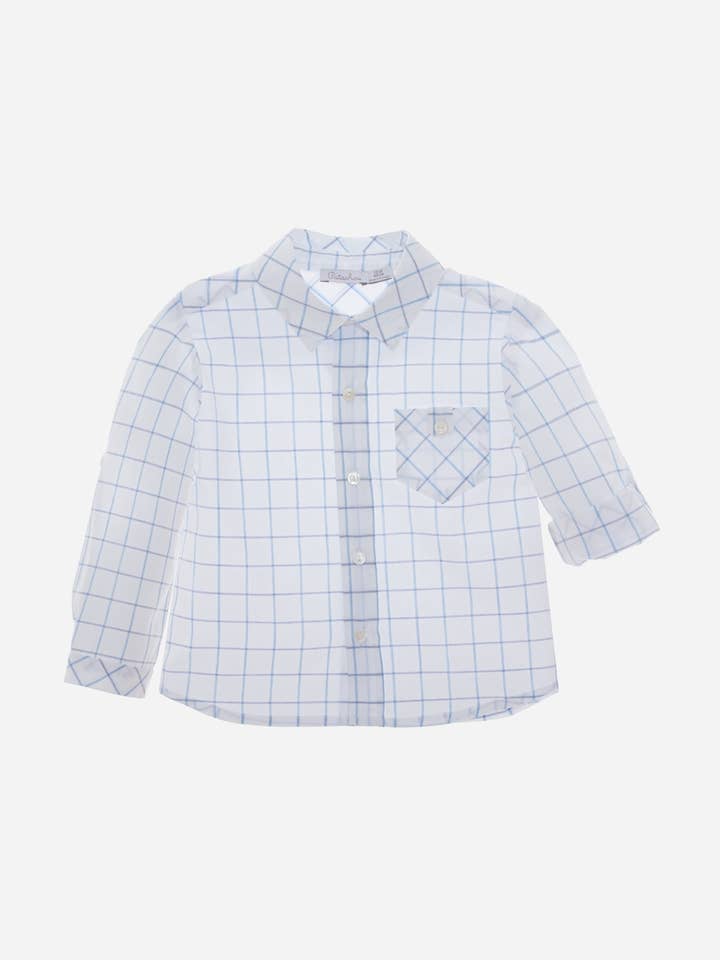 Blåternet skjorte for engroshandel hos Patachou