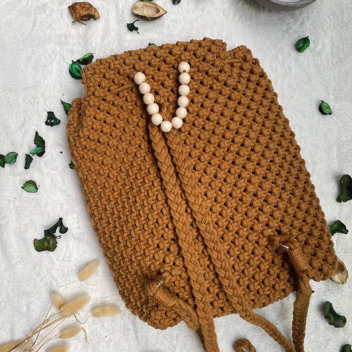 Fragranza terrestre Zaino grande | Zaino macramè | Zaino fatto a mano | Borsa grande in vendita all'ingrosso su Faire3