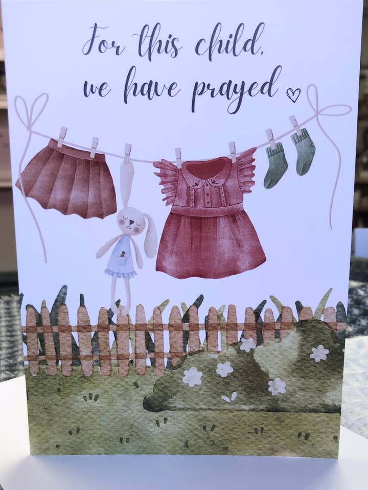 Baby Girl - Card for wholesale by Old Soul Woodworking LLC