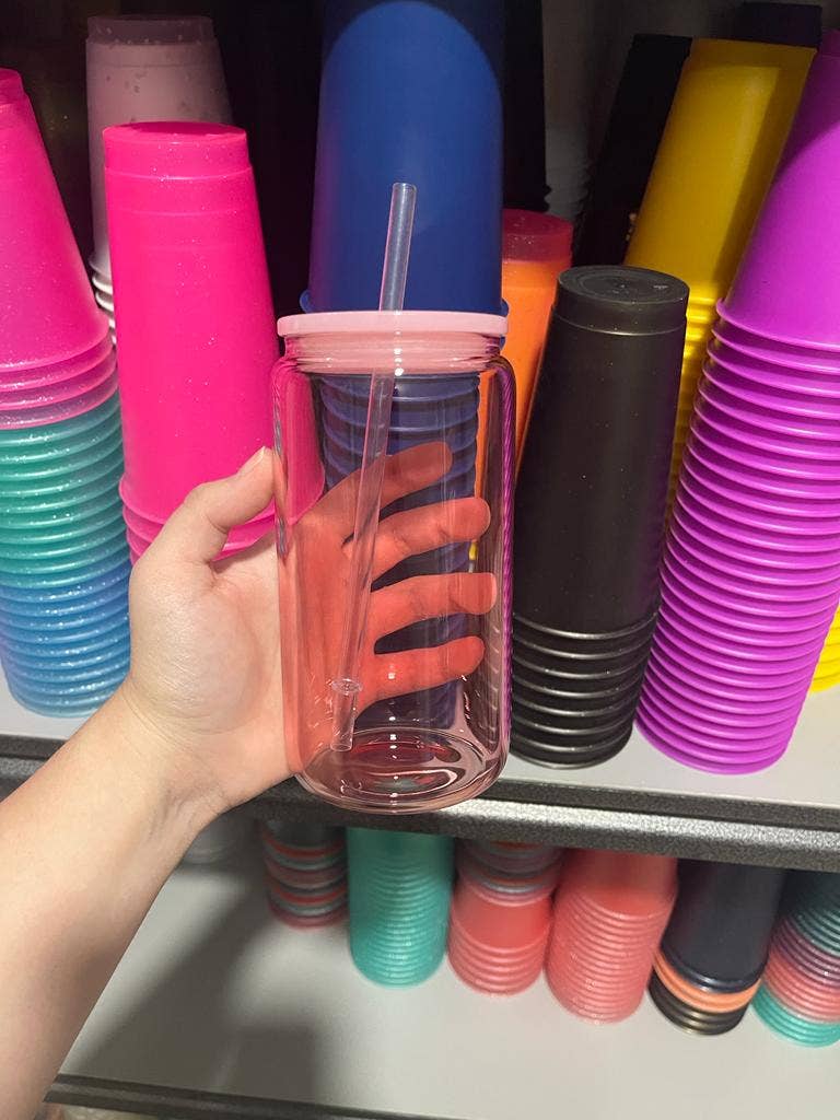 One Stop Cups – wholesale Dricksglas och koppar – 16oz Jellyfärgade sublimationsglasburkar2