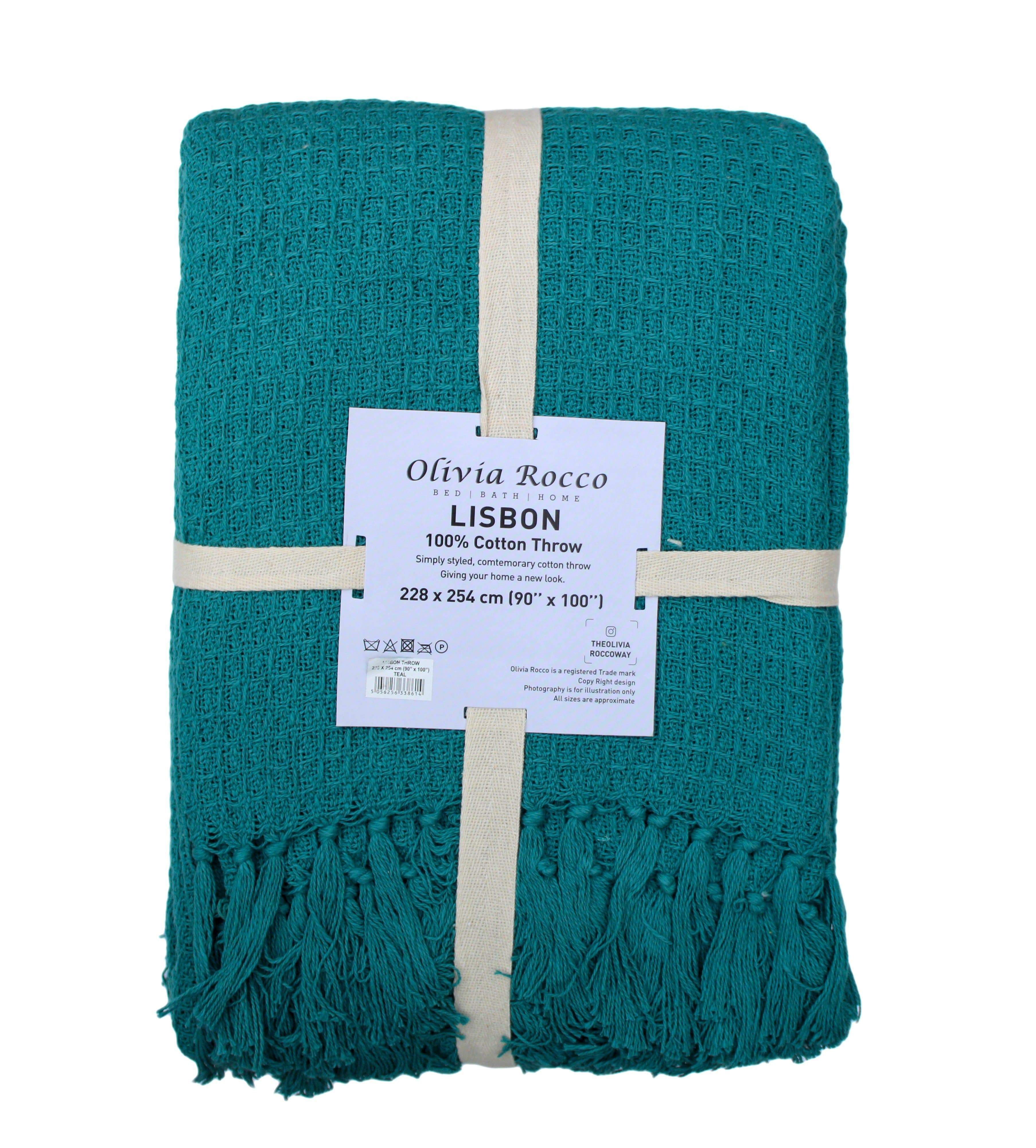 LOOMWORKS LTD – wholesale Throw blanket – Lisbon Pure Cotton Honeycomb Throw2