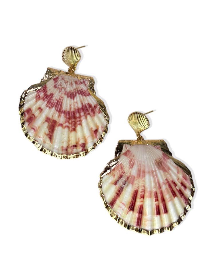 Store udsagn muslingeskal øreringe for engroshandel hos Lynnmade