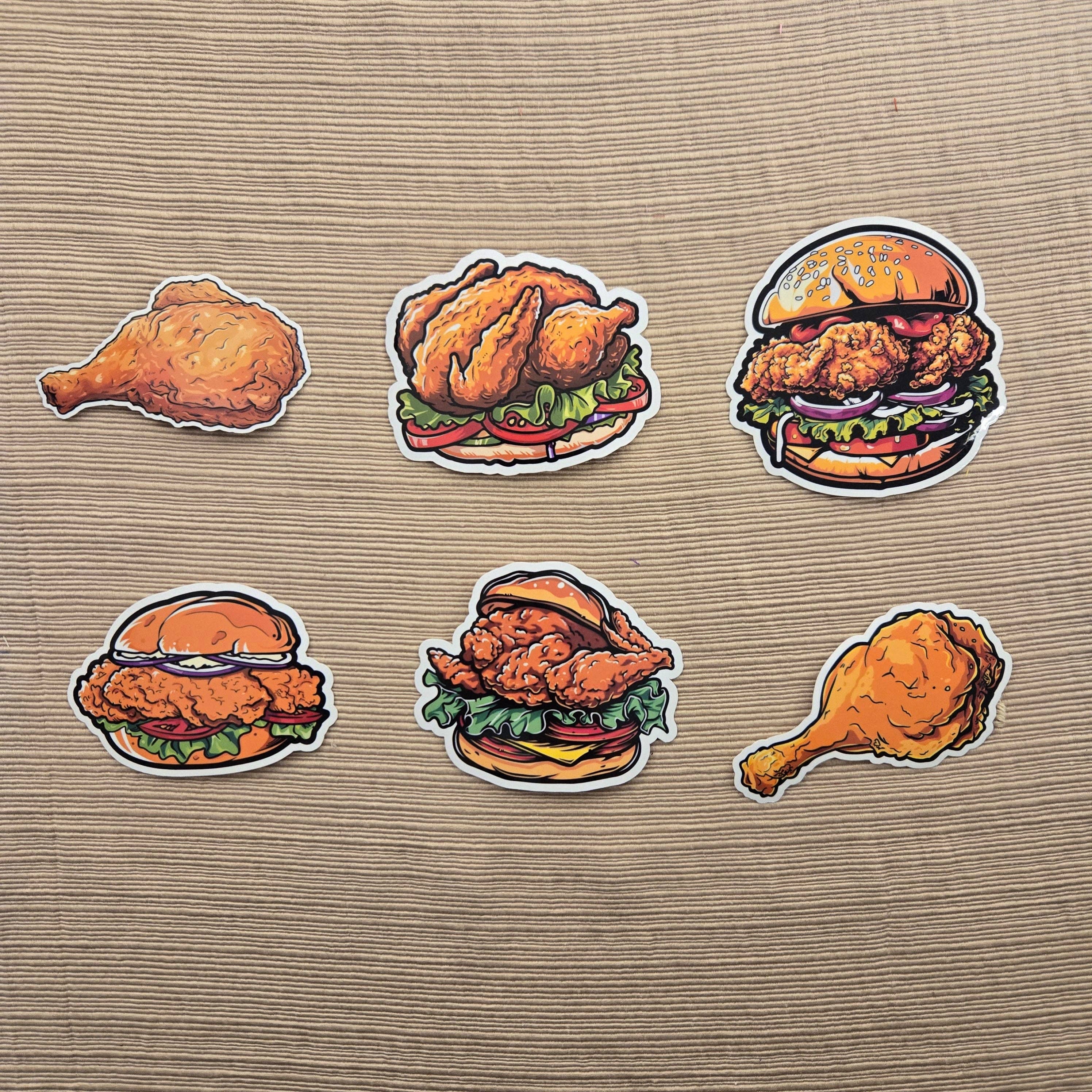 Vegas Custom Creations - Wholesale Sticker - Fried Chicken Stickers1