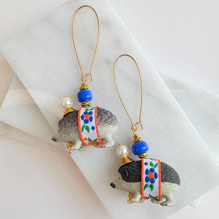 Hedgehog Earrings for wholesale by Lenora Dame