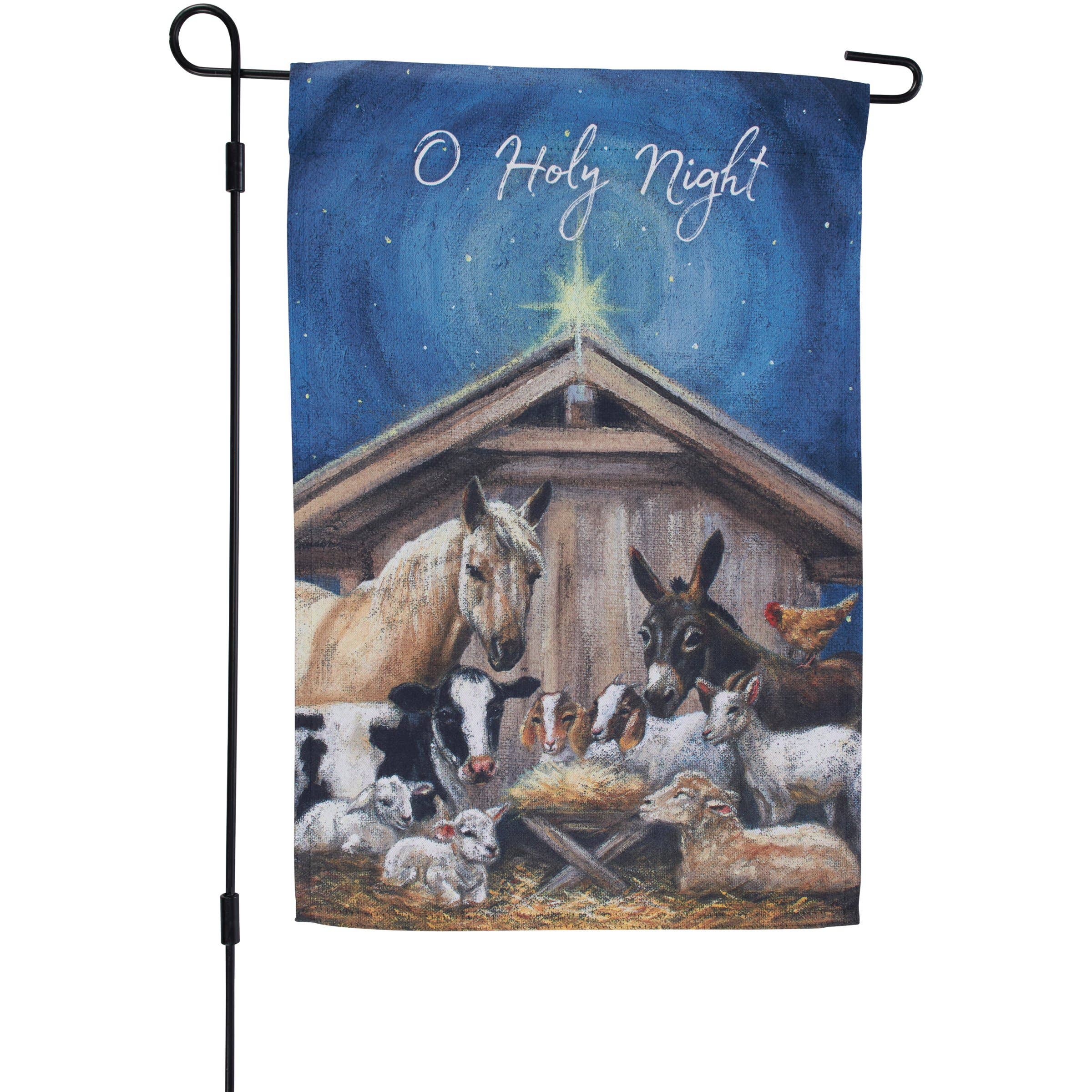 Primitives by Kathy - Wholesale Flag - O Holy Night Garden Flag1