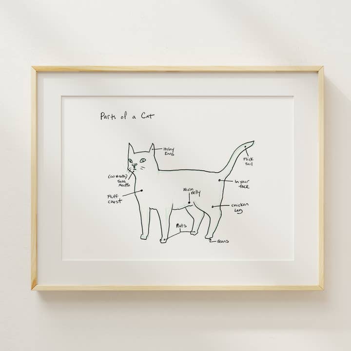 Pièces d'une impression Cat 5x7 pour la vente par Cat Rocketship