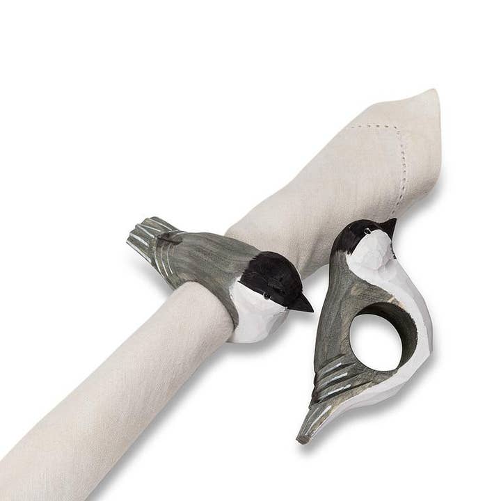 Chickadee Napkin Ring-4"H for wholesale by Abbott