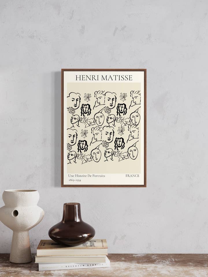 Henri Matisse - Portraits. A4, A3, A2. Housewarming Gift Idea. Vintage Art Print. Fine Art. Mothers Day gift, Minimal Matisse. Aesthetic for wholesale by Gabrielle Dalsan