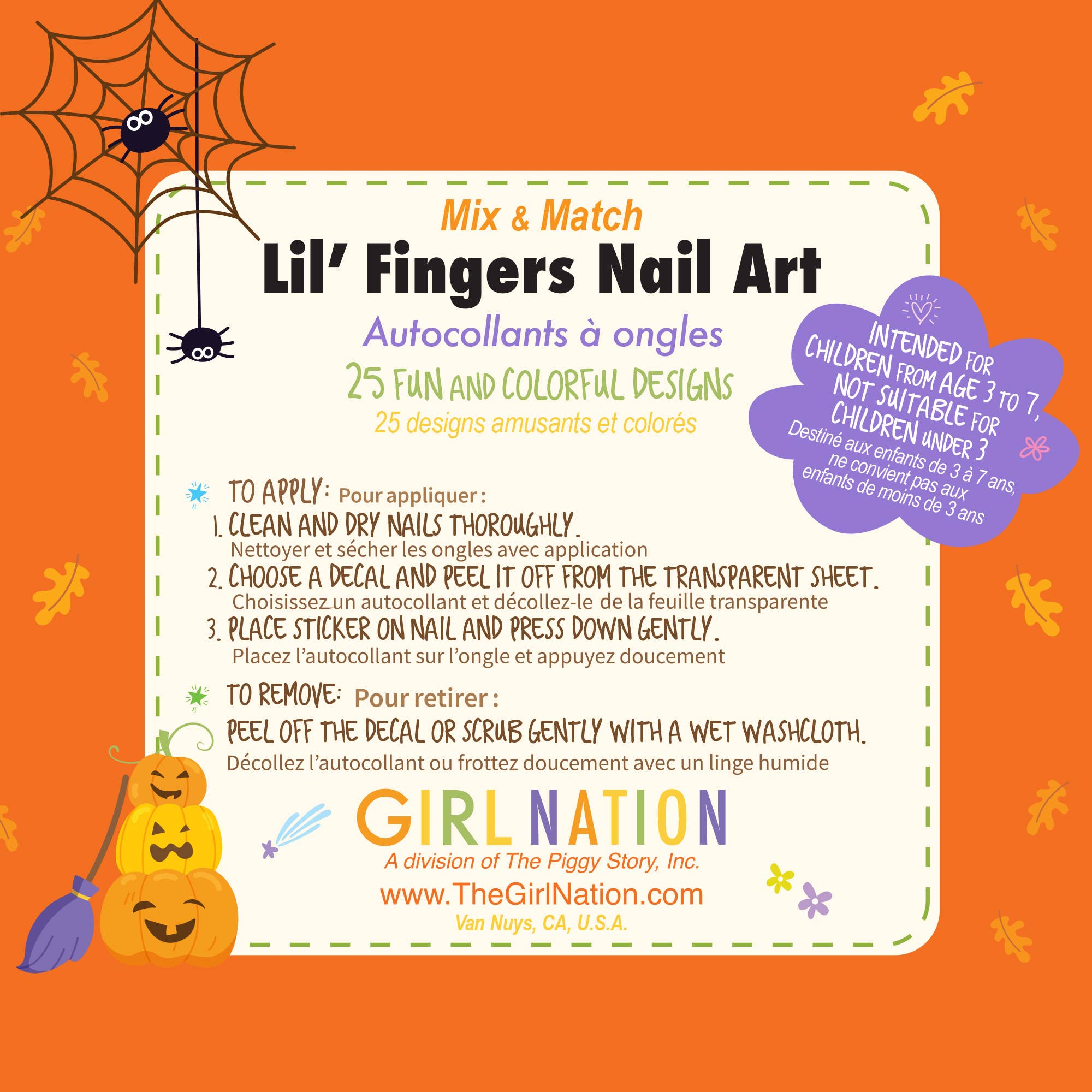 Girl Nation - Wholesale Nail Art/Decal - Halloween Nail Stickers | Lil' Fingers Nail Art3