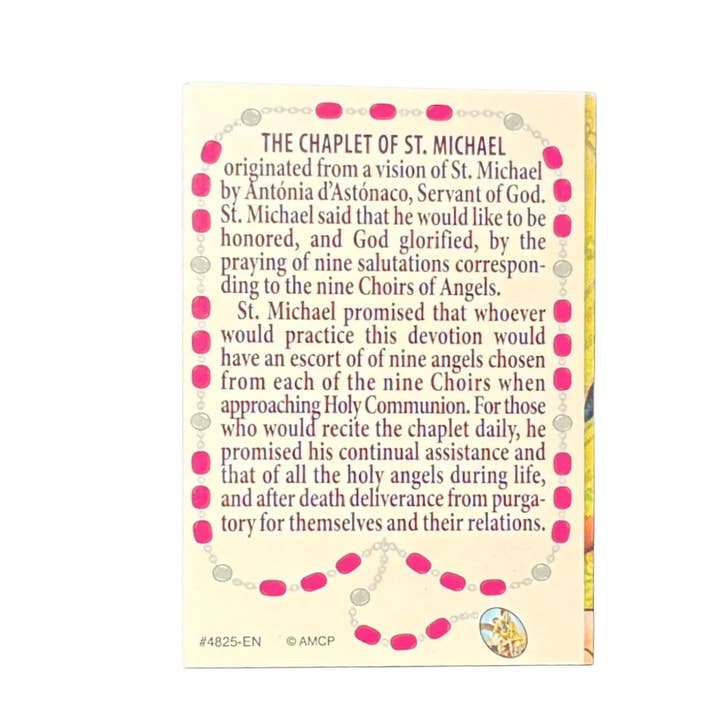 Oremus Mercy - Vente Livre – adulte - Livret de prière du Chapelet de Saint Michel (25/pqt)