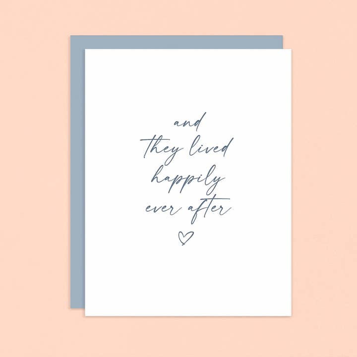 Happily Ever After Letterpress Wedding Greeting Card for wholesale by Missive