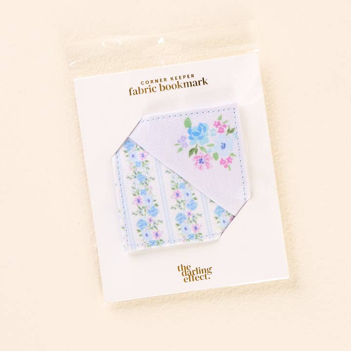 The Darling Effect - Wholesale Bookmark - Corner Keeper Fabric Bookmark-Petal Parade Blue