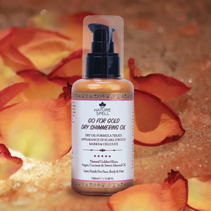 Nature Spell - Vendita all'ingrosso Olio bagno/corpo - Nature Spell Go for Gold Olio Secco Effetto Scintillante Dorato10