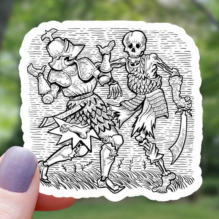 Adhesivo Skeleton Knight Battle, 3 pulgadas para venta al por mayor de Mimic Gaming Co