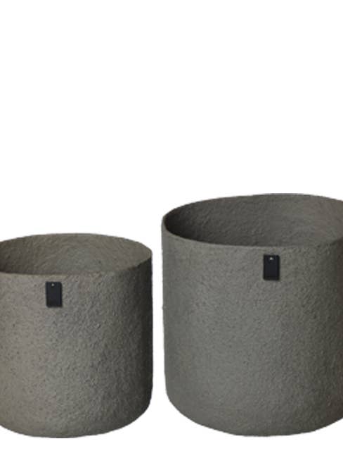 Set de 2 macetas XL para exteriores All Nature, color taupe para venta al por mayor de Lübech Living
