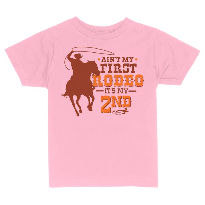 Itsy Bitsy Bella Co - Wholesale Screen Printed T-Shirt - Kids - Ain't My First Rodeo It's My Second Toddler and Youth Shirt1