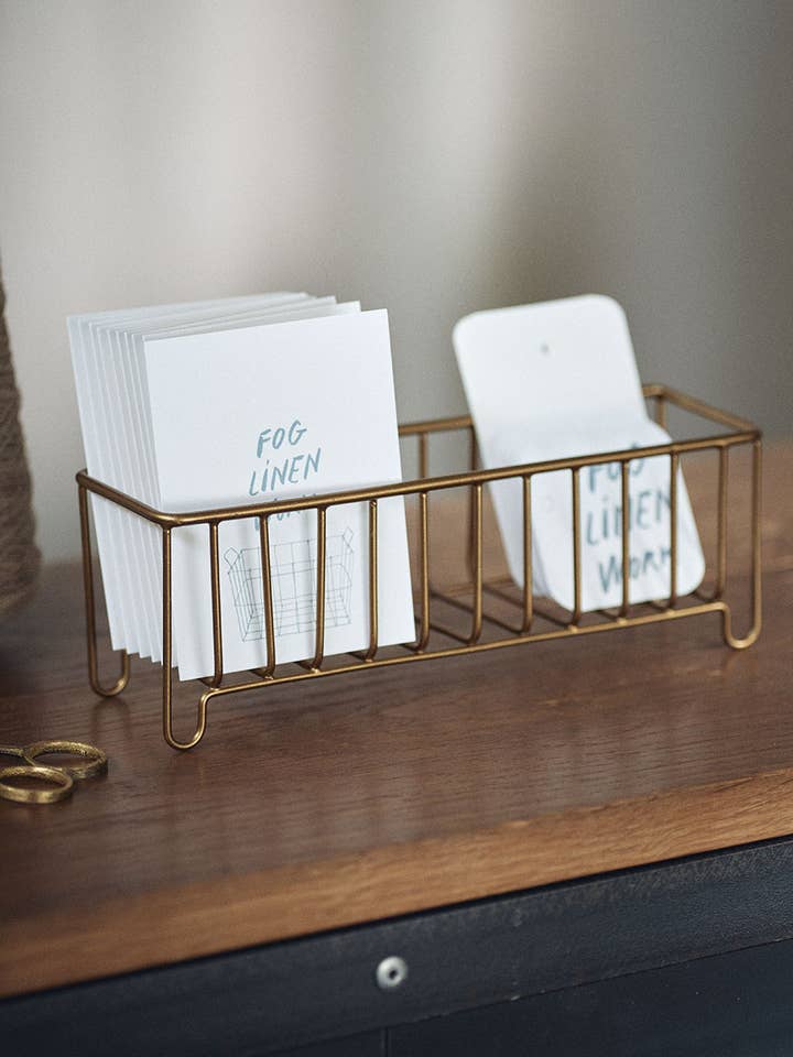 Brass Wire Slender Basket for wholesale by Fog Linen Work