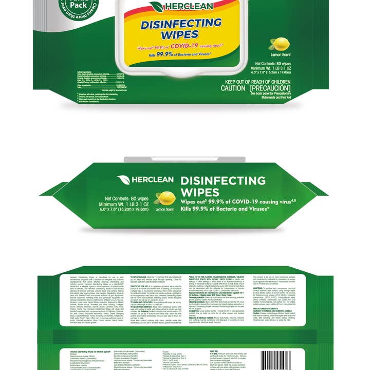 Disinfecting Wipes EPA List N | 80 Count Pack for wholesale by Concentric Health Alliance - CHA Supply