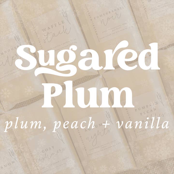 Sugared Plum Scented Snap Bar Wax Melt for wholesale by Meleri and Maple Co