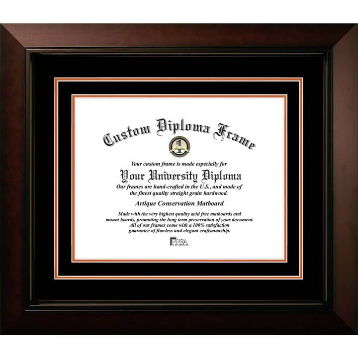 University of Texas Longhorns Black & Orange Diploma Frame for wholesale by Campus Images