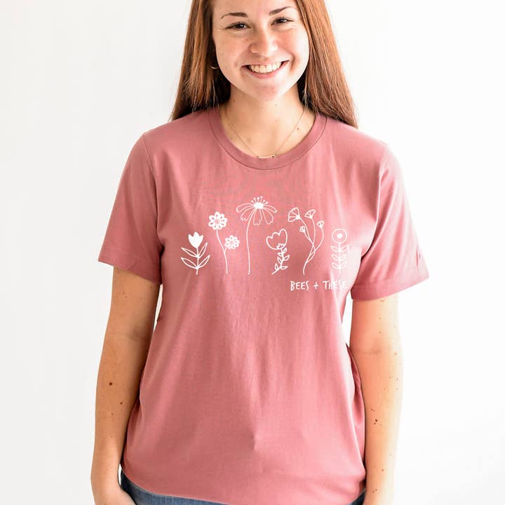 Nature Supply Co - Wholesale Screen Printed T-Shirt - Women's - Bees + These Graphic Tee | Womens Clothing T Shirts