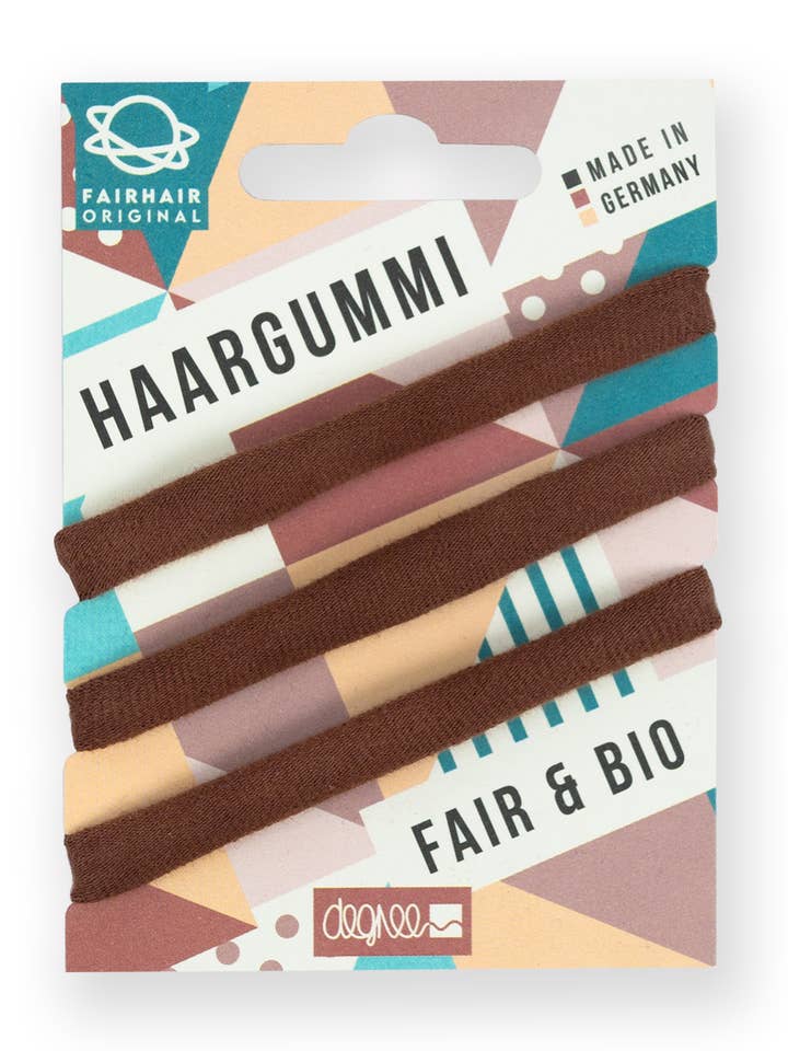 Elastici marroni Fairhair in cotone biologico per la vendita all'ingrosso da parte di Fairhair
