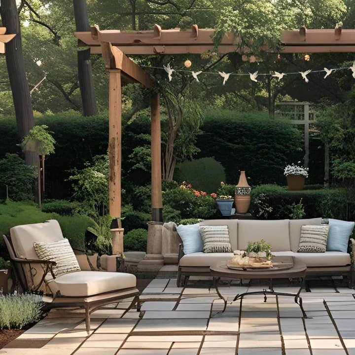 The Outdoor Hummingbird Garland for wholesale by The Creative Garland Company