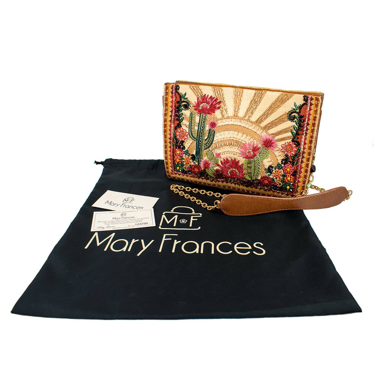 Mary Frances Accessories - Vendita all'ingrosso Borsa a tracolla - Donna - Borsa a tracolla Desert Sunrise con cactus ricamati e perline floreali7