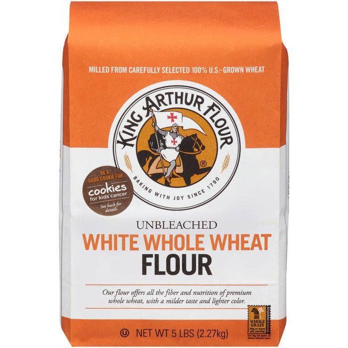 KeHE Distributors, LLC - Wholesale Flour - King Arthur Flour White Whole Wheat Unbleached Flour 5 lb. Bag (Pack of 8)0