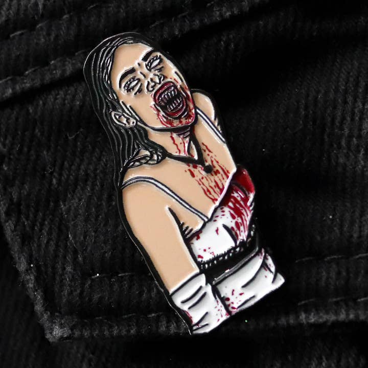 Jennifer Check Succubus Enamel Pin for wholesale by Dragon Denim