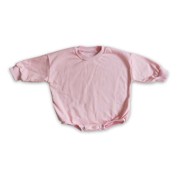 Pink cotton long sleeves baby girls sweater romper for wholesale by Yawoo Garments