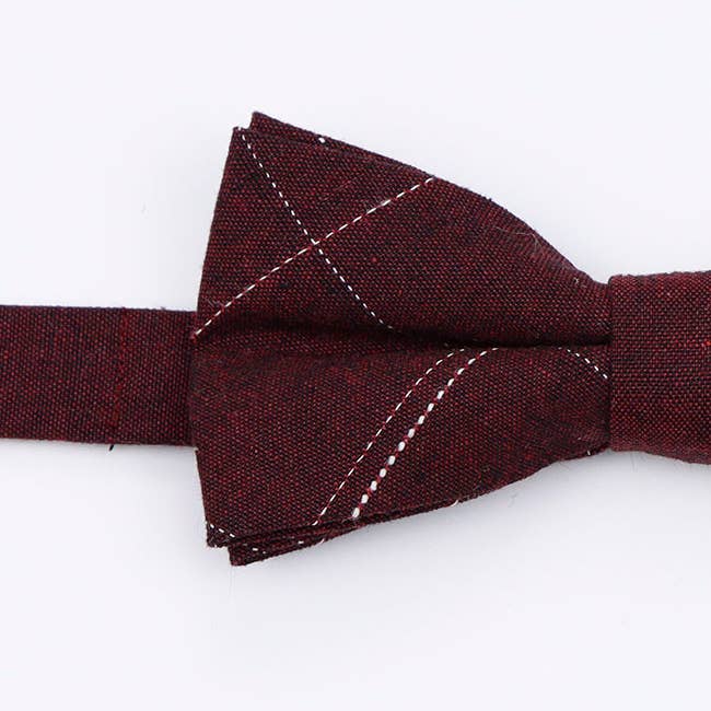 Unipap's - Wholesale Bow Tie - Men's - Men's Red Tartan Cotton Bow Tie "Marcel"2