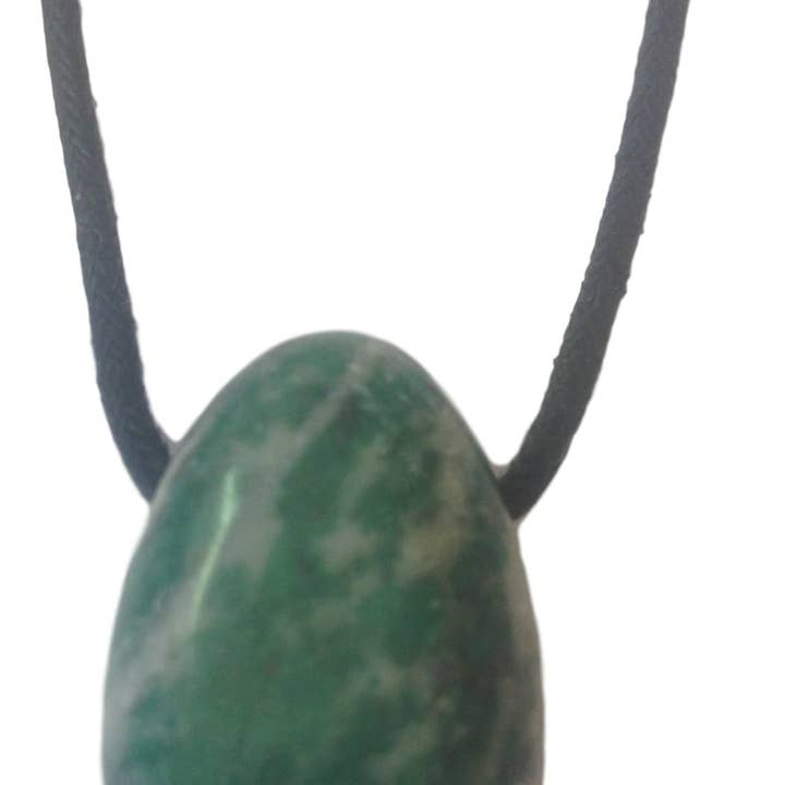 Drilled Pendant in Fuchsite Serpentine for wholesale by WLM