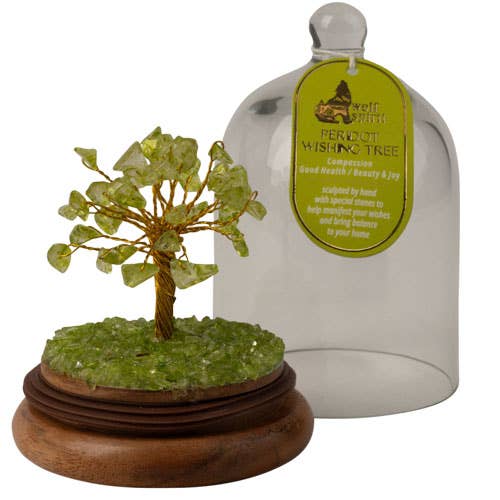 Benjamin International - Wholesale Decorative Tabletop Object - GEMSTONE TREES IN A GLASS DOME