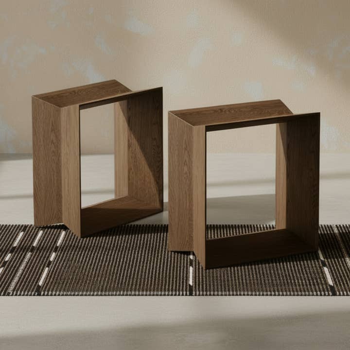 Studio Nordhaven - Wholesale Stool - REFLEX Stool - Black Oil Solid Oak1