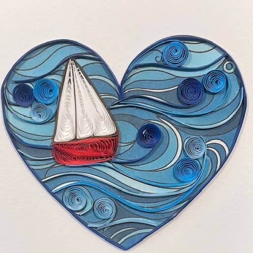 Small Quilled Card 1023 for wholesale by Amaranta Designs