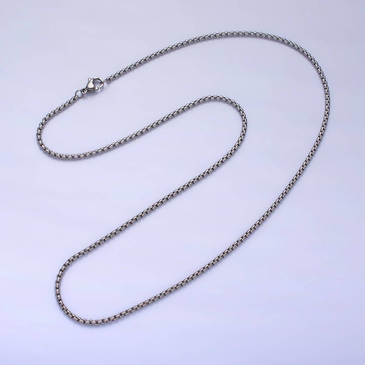 Aim Eternal – wholesale Link & chain necklace – Cable Rolo Chain Necklace for Men or Women, Stainless Steel Box Chain 2mm Gold Silver Tone Tarnish Free Necklace Chain | WA-1706 WA-1707 Clearance Pricing4