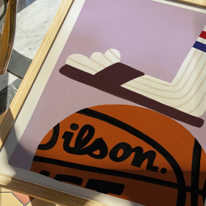 Taxi Brousse - Vente Poster - Art Print 30x40 cm – BASKET – Illustration graphique colorée