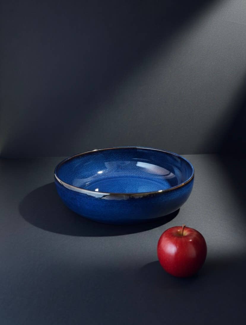 GHARYAN Stoneware & Olive Wood Tableware | USA - Wholesale Serve Bowl - Handmade Stoneware Appetizer Bowl | Coupelle EWA 34 Oz8