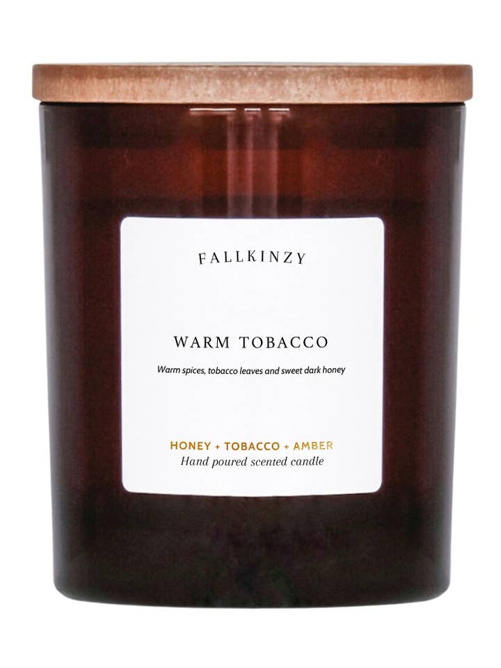 Warm tobacco – doftljus 180g för wholesale av Fallkinzy