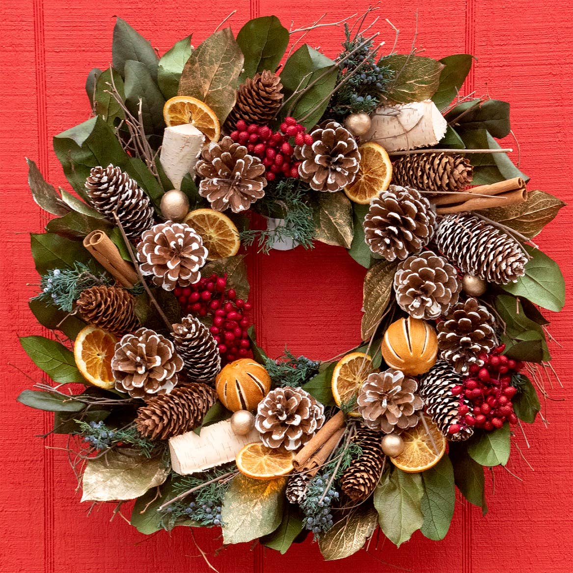 Andaluca - Wholesale Wreath - Cinnamon Orange & Pinecone
 Wreath2