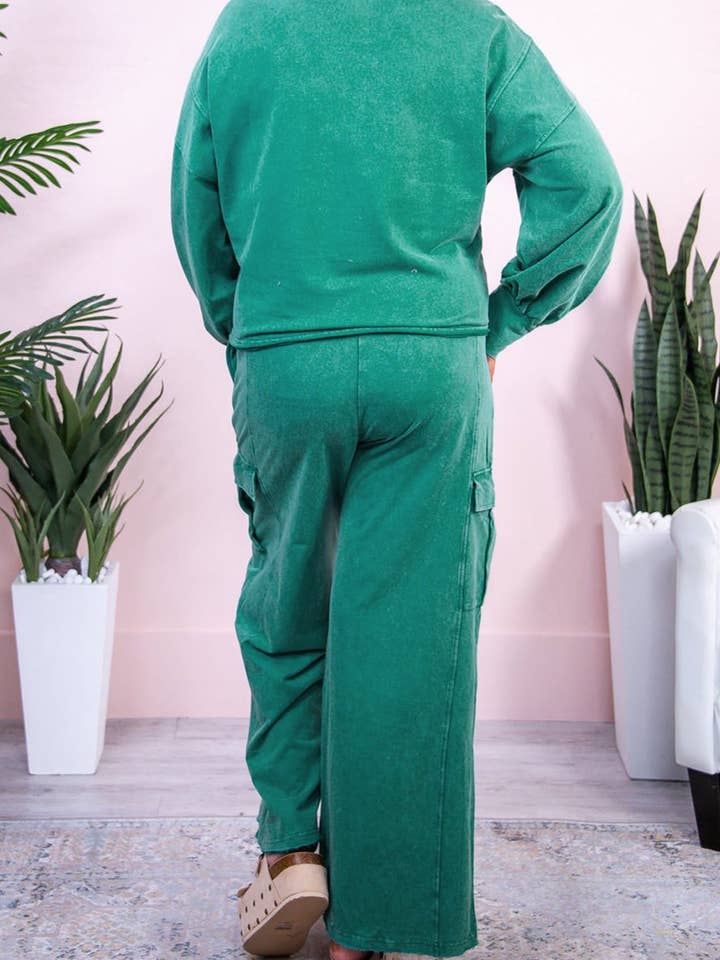 Lapis Solid Pullover Top and Pants Set for wholesale on Faire